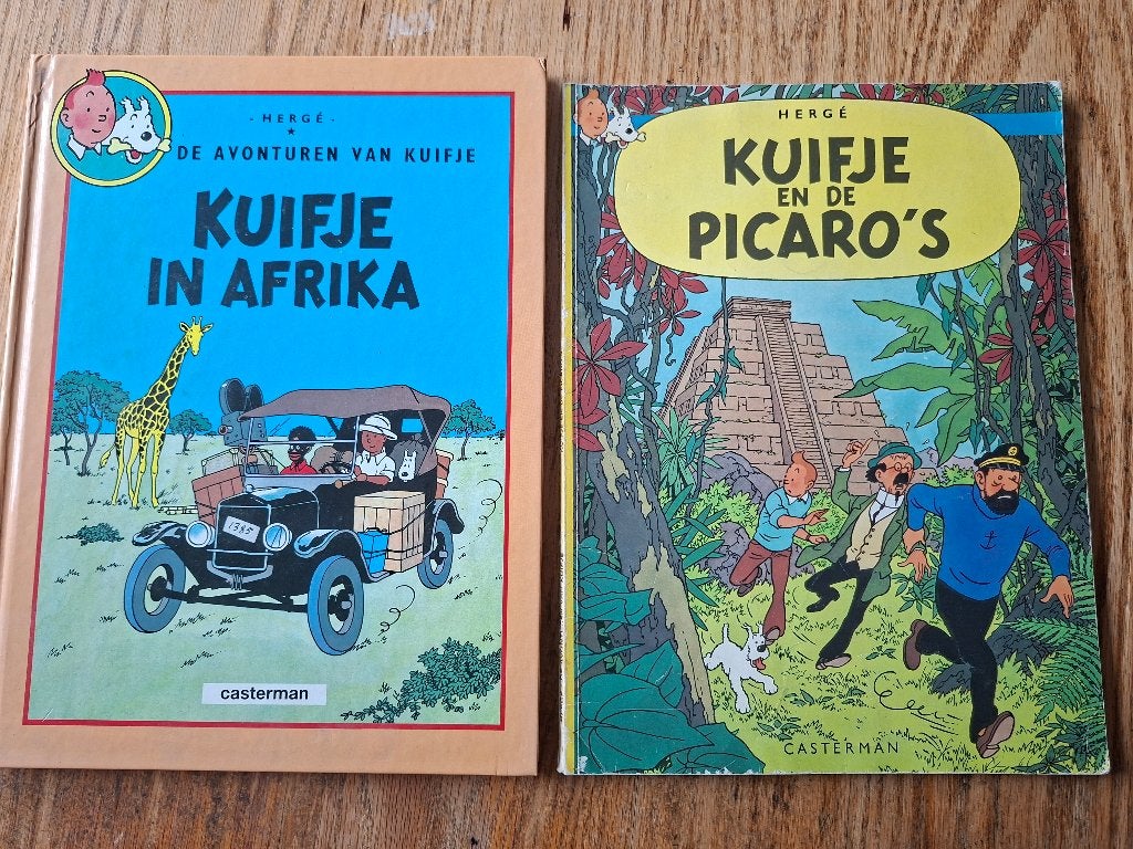 Kuifje Hardcover Afrika Amerikadubbelalbum + Picaro's Hergé, Meerdere stripboeken, Ophalen of Verzenden, Zo goed als nieuw, Hergé