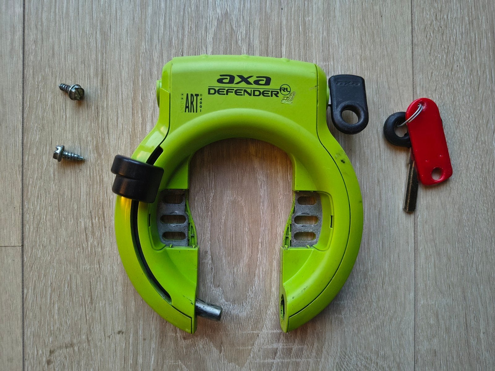 AXA Ringslot Defender groen, Ophalen of Verzenden, Gebruikt, Ringslot