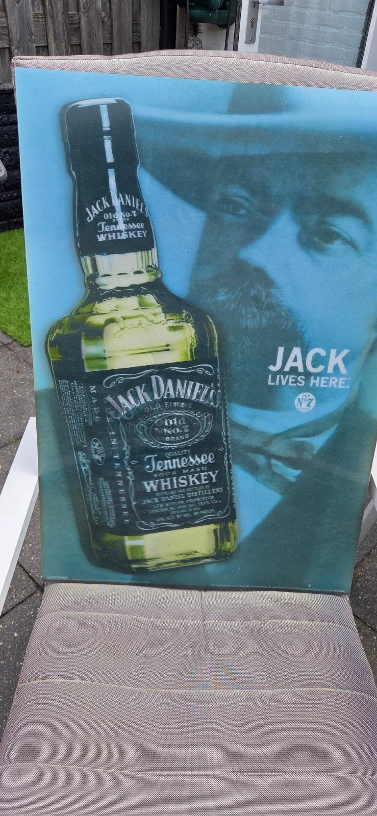 Jack Daniel's Reclamebord - Uniek Decoratiestuk, Ophalen, Gebruikt, Reclamebord