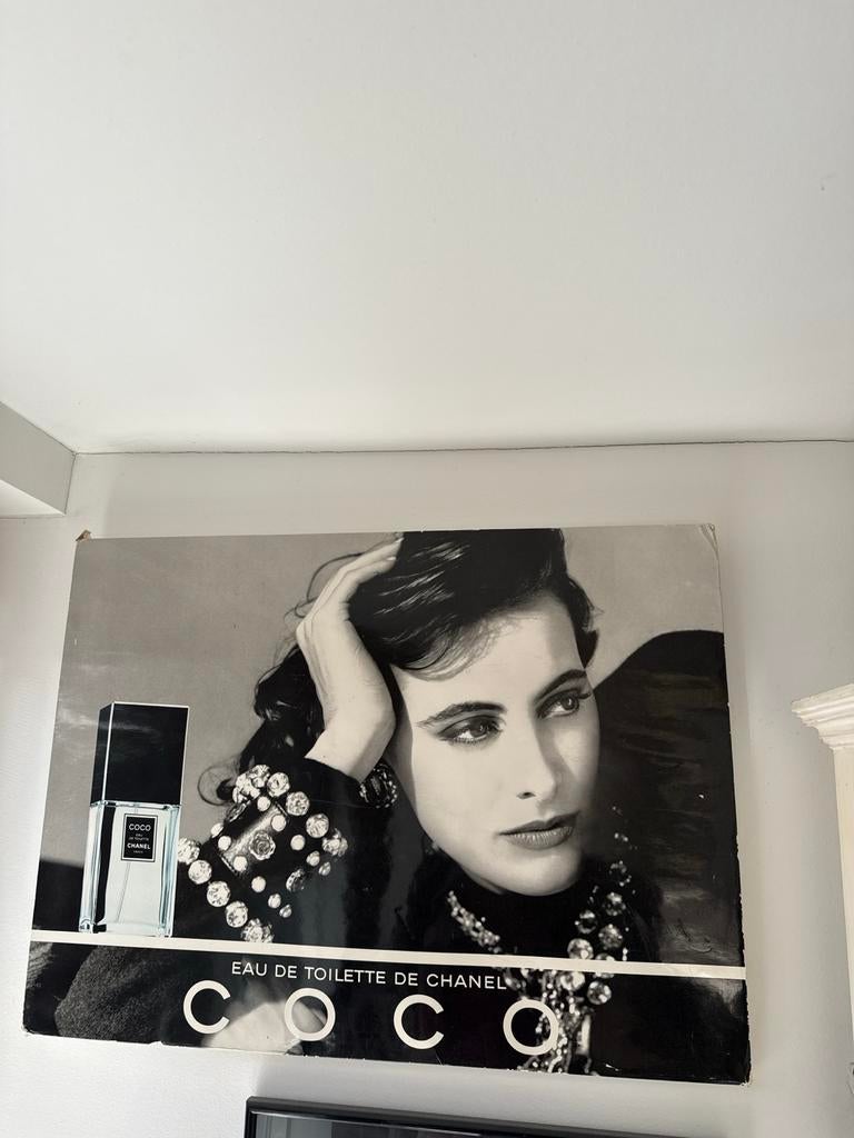 Vintage Chanel Coco Eau de Toilette Reclame Poster, Ophalen of Verzenden, Gebruikt