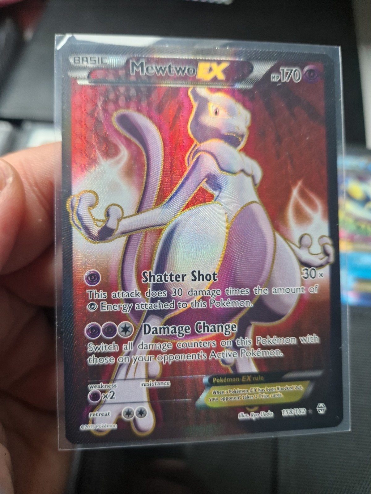 mewtwo ex 158 nm, Ophalen of Verzenden, Zo goed als nieuw