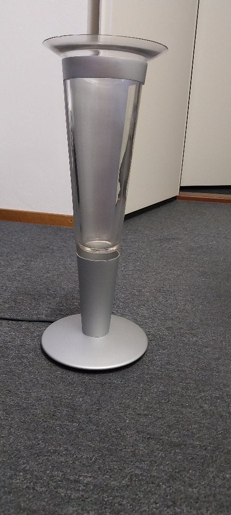 Glazen vaas met lamp, Huis en Inrichting, Lampen | Tafellampen, Ophalen, Gebruikt, Overige stijlen, Glas