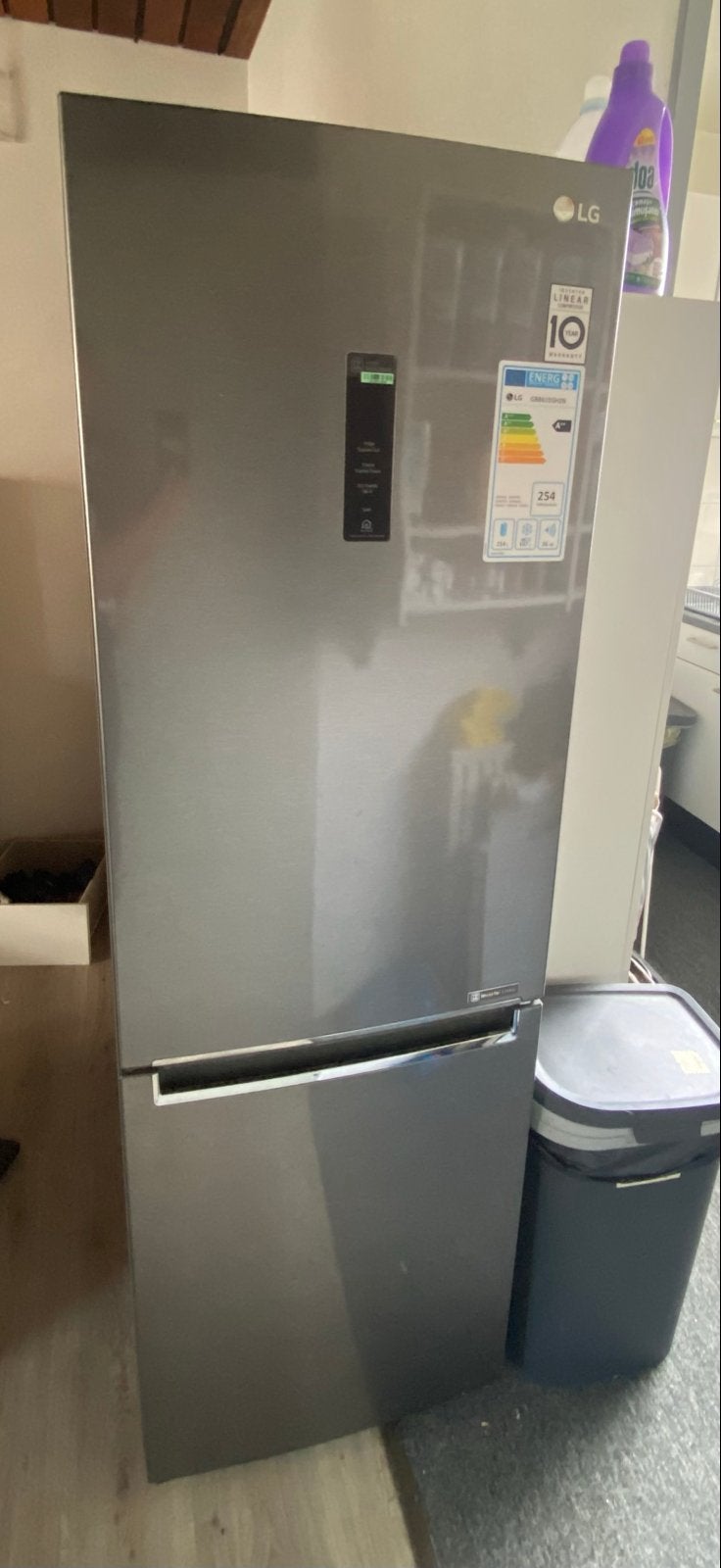 LG Koel-vriescombinatie, Ophalen, Gebruikt, 200 liter of meer, 60 cm of meer
