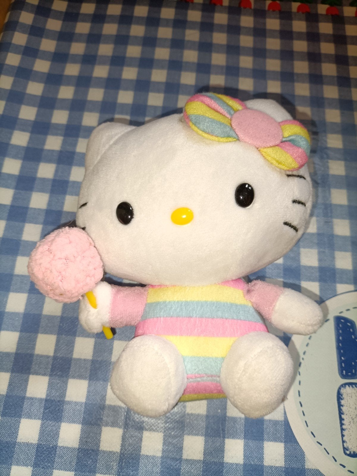 Hello Kitty knuffel Coton met suikerspin Ty, Ophalen of Verzenden, Zo goed als nieuw, Overige typen