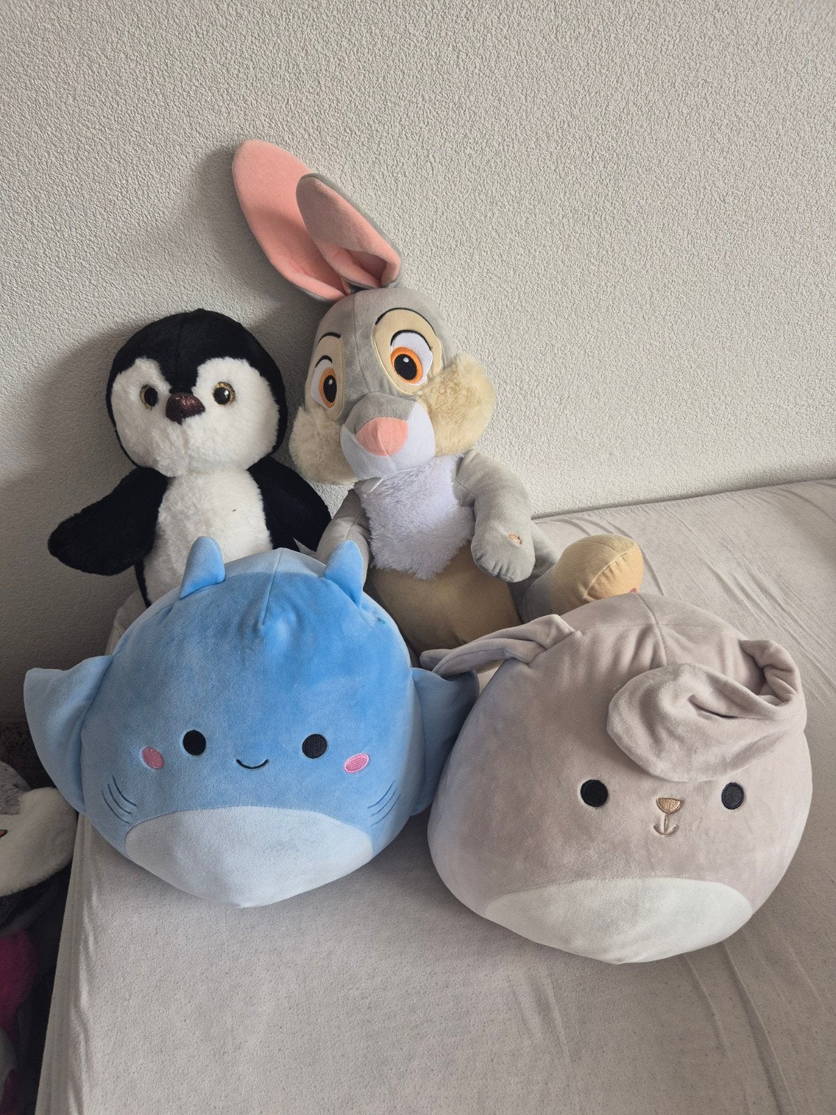 Leuke knuffels: Pinguïn, Konijn, Rog en Squishmallow Konijn, Ophalen, Pinguïn, Overige karakters, Nieuw