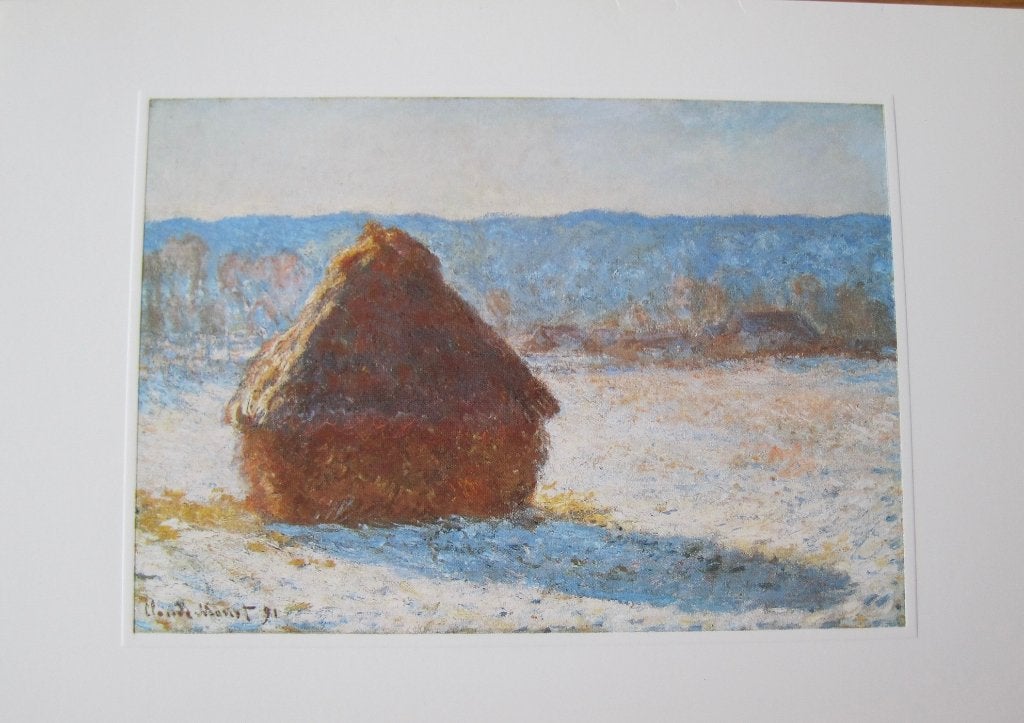Claude Monet - Hooiberg in de winter, Verzamelen, Ophalen of Verzenden, 1980 tot heden, Gelopen, Overige thema's