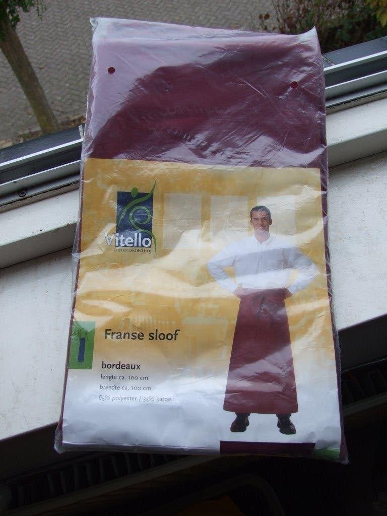 Vitello nieuwe Franse sloof bordeaux 100 x 100 cm, Schort, Nieuw, Ophalen of Verzenden, Vitello