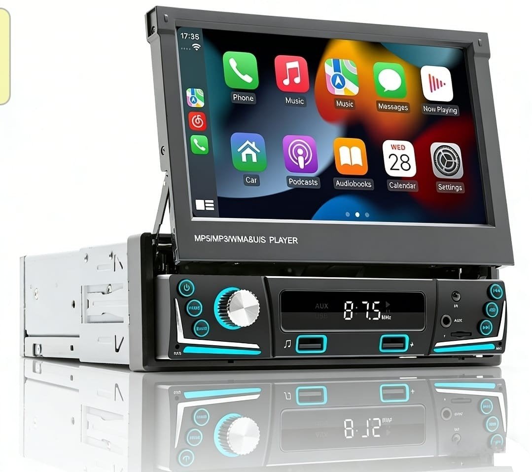 Telescopische Car MP5-speler met CarPlay en Android Auto, Auto diversen, Ophalen of Verzenden, Nieuw