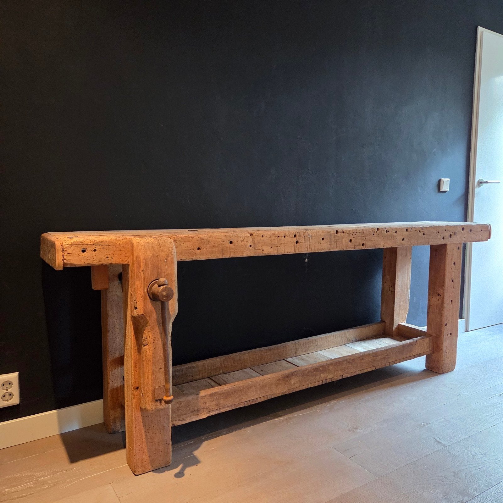 Antieke houten werkbank, Ophalen