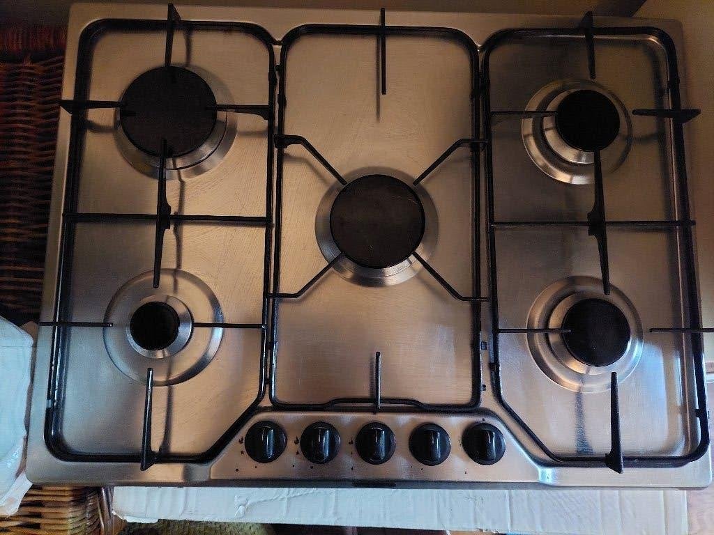 5 pits inbouw gaskookplaat, Ophalen, Gebruikt, Inbouw, Gas