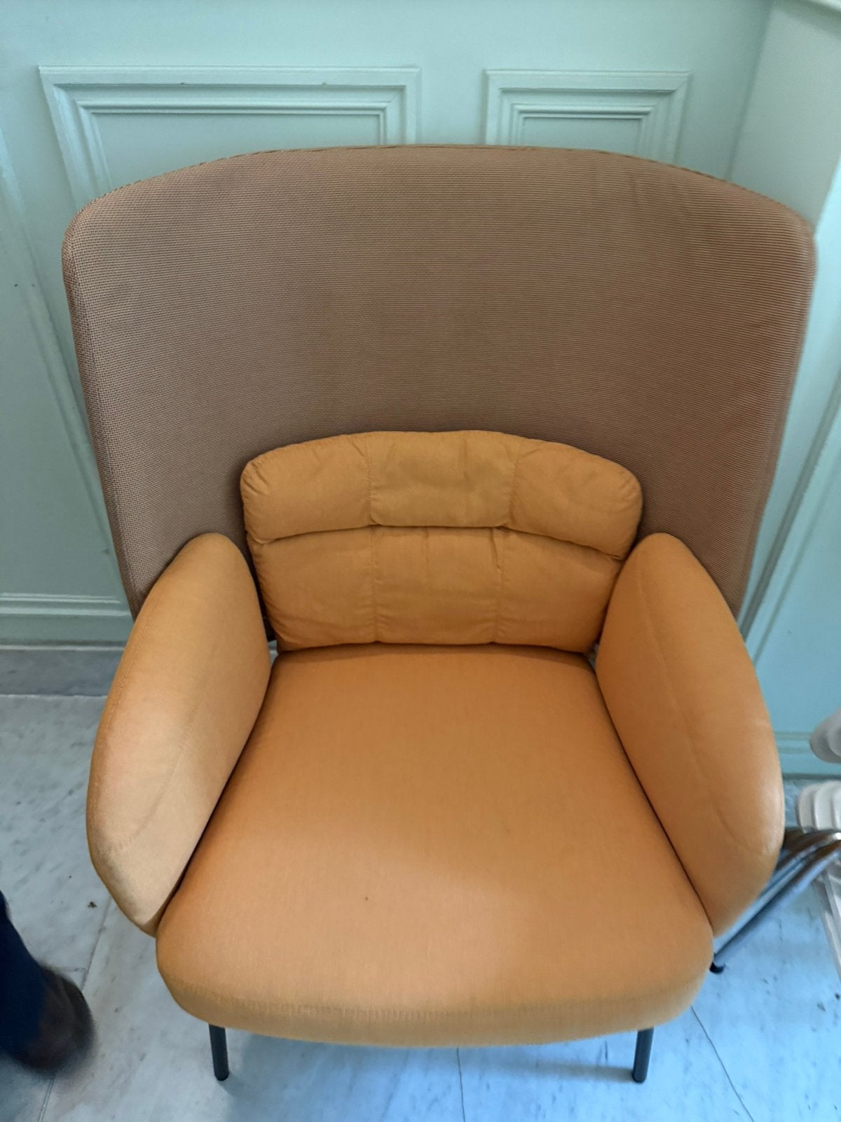 Bingsta feauteuil ikea okergeel, Ophalen, Zo goed als nieuw, 75 tot 100 cm, Minder dan 50 cm