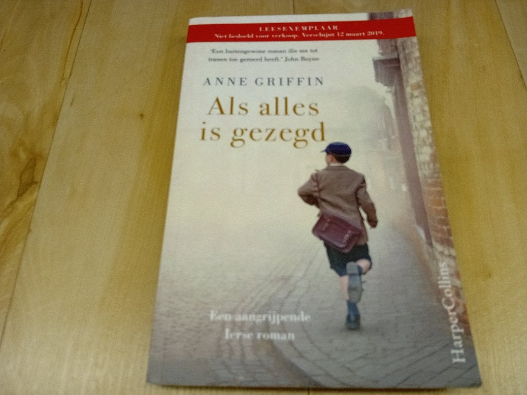 Als alles is gezegd - Anne Griffin., Europa overig, Anne Griffin, Ophalen of Verzenden, Zo goed als nieuw