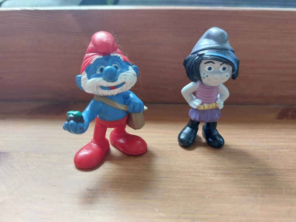 Grote smurf en smurfette De Smurfen, Verzamelen, Smurfen, Ophalen of Verzenden, Zo goed als nieuw
