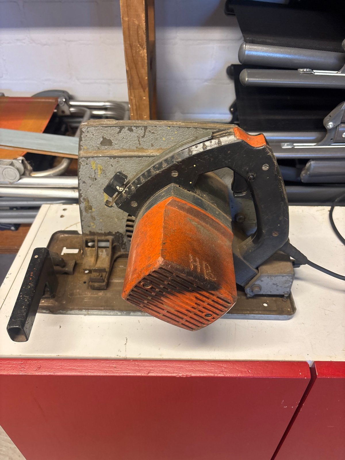 Holz-Her Afkortzaag - Krachtige en Betrouwbare Zaag, Gebruikt, 70 mm of meer, Ophalen of Verzenden, Afkortzaag