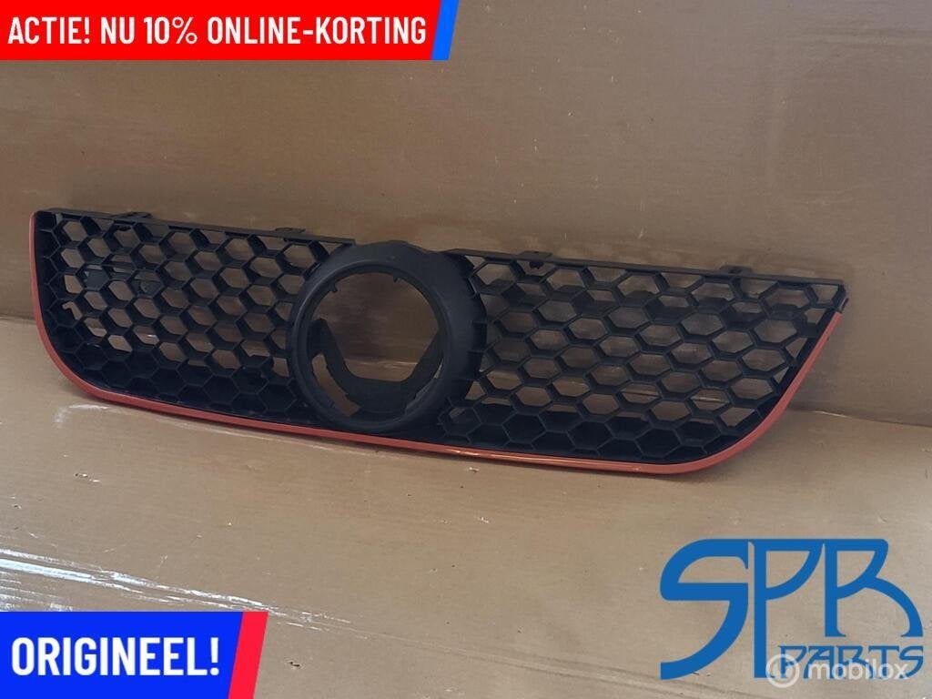 VW POLO IV FACELIFT 9N3 GTI GRILLE ORIGINEEL GRILL 2005-2009, Gebruikt, VOLKSWAGEN, Volkswagen, Ophalen of Verzenden