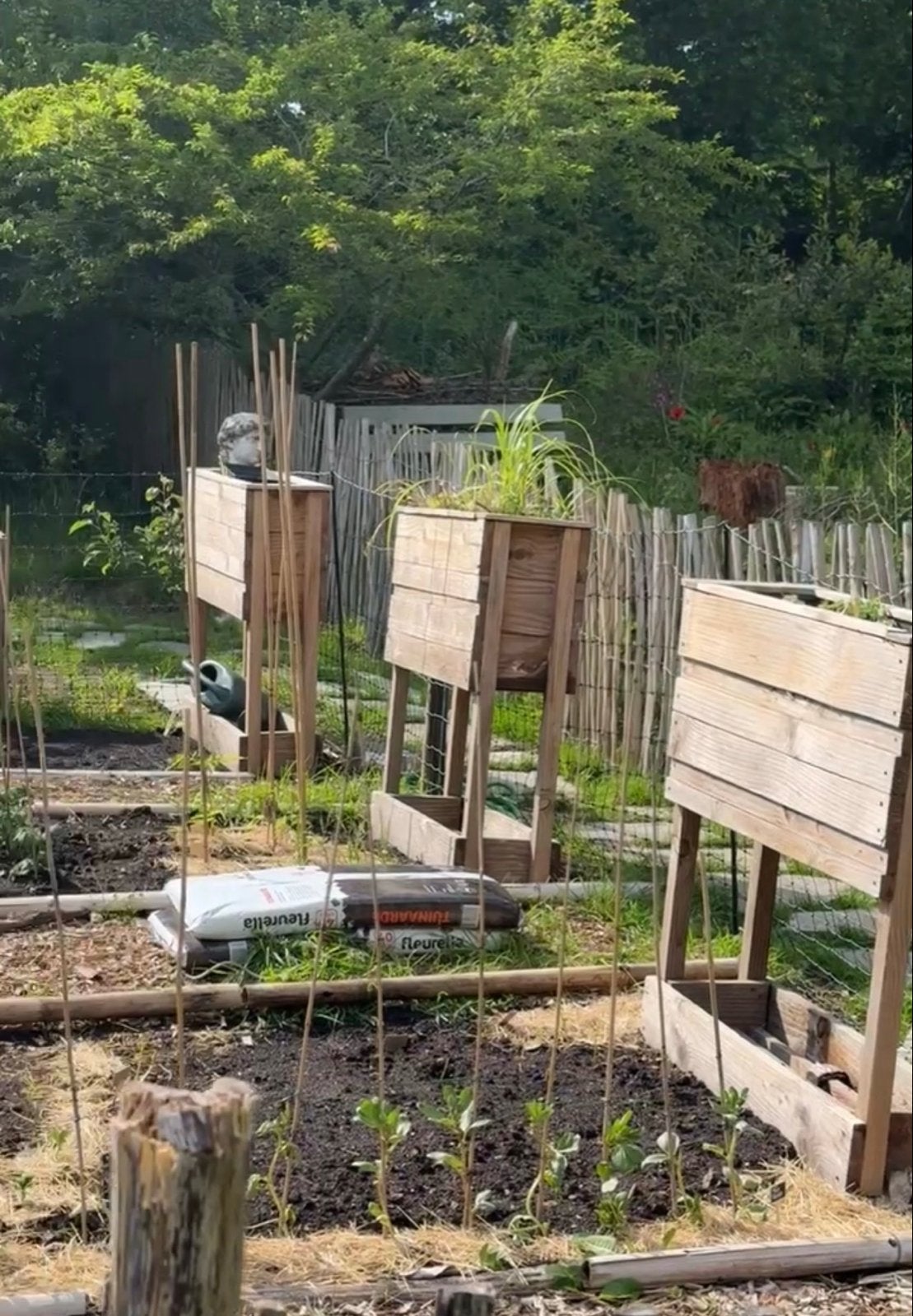 4 Moestuinbakken op Pootjes - Verhoogde Kweekbakken, Tuin en Terras, Ophalen, Gebruikt, 60 tot 100 cm, 60 cm of meer