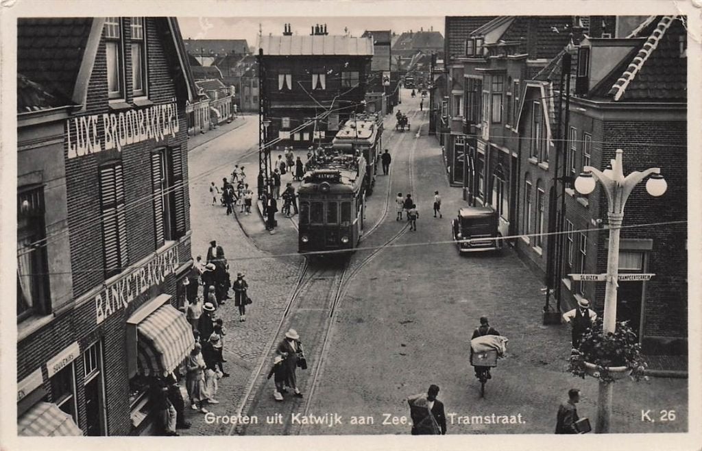 703-061-001 Groeten uit Katwijk aan Zee Tramstraat, Verzenden, Voor 1920, Zuid-Holland