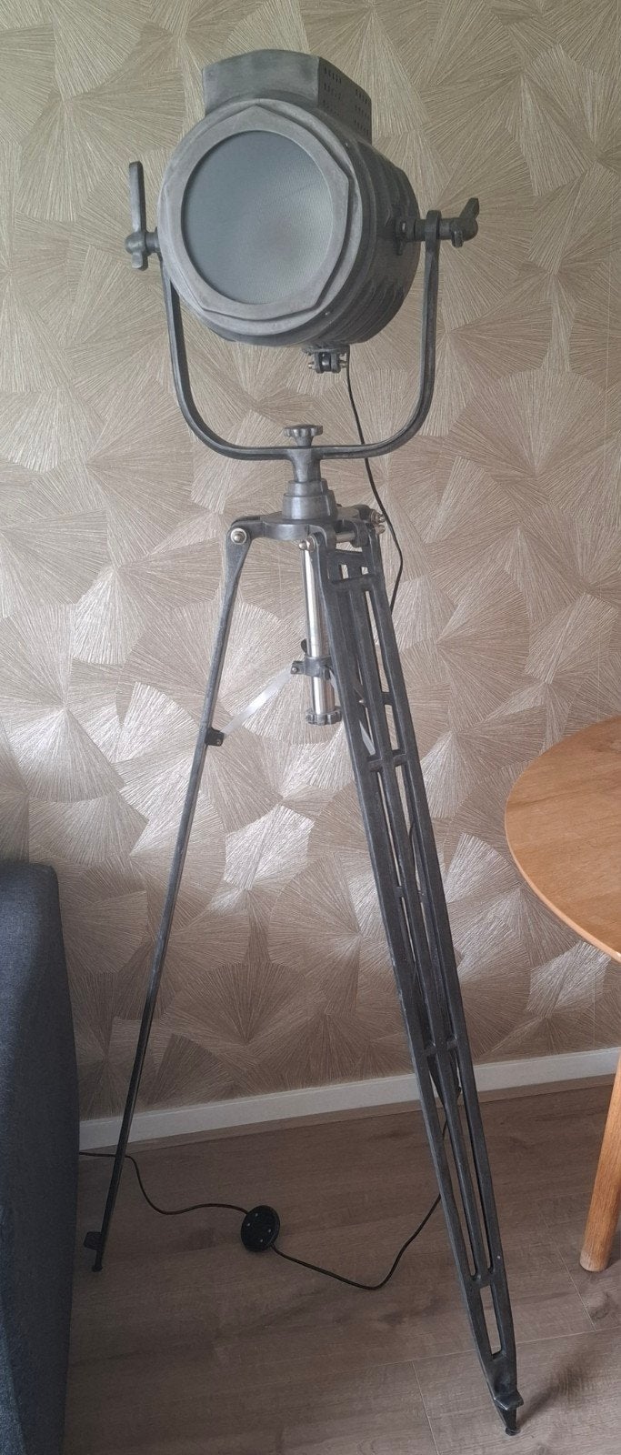 Industriële Vloerlamp Spotlight op Statief, Ophalen, E27 (groot), Zo goed als nieuw, 150 tot 200 cm