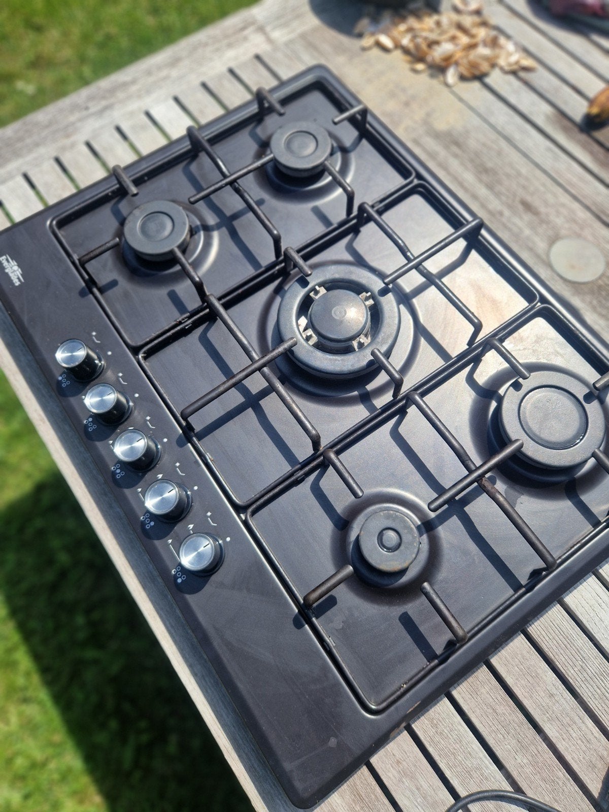 Everglades Gasfornuis met 5 Kookzones - 1 jaar oud, Ophalen, Gebruikt, Minder dan 85 cm, Inbouw