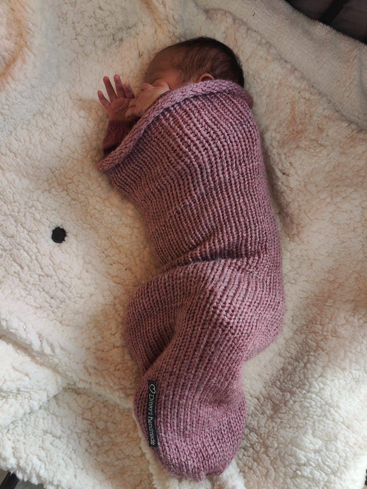 Handgemaakte merinowollen babycocoon, Kinderen en Baby's, Ophalen of Verzenden, Nieuw, Merinowol, Jongetje of Meisje