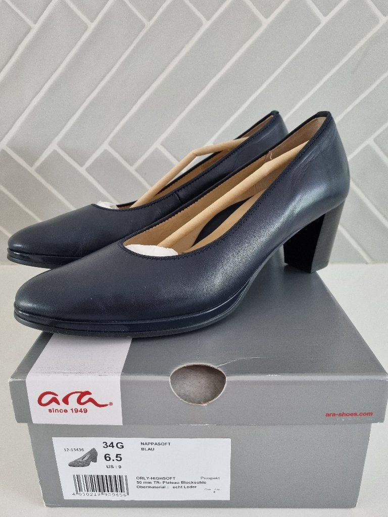 Pumps donkerblauw, Ara Orly High Soft, maat 40, hak 6 cm, Pumps, Blauw, Ophalen of Verzenden, Onbekend