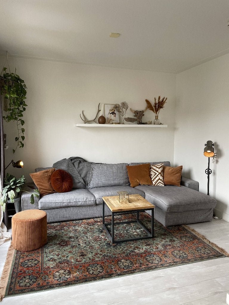 Bank hoezen | Ikea Kivik | Lichtgrijs, Ophalen, Gebruikt, 100 tot 125 cm, Hoekbank