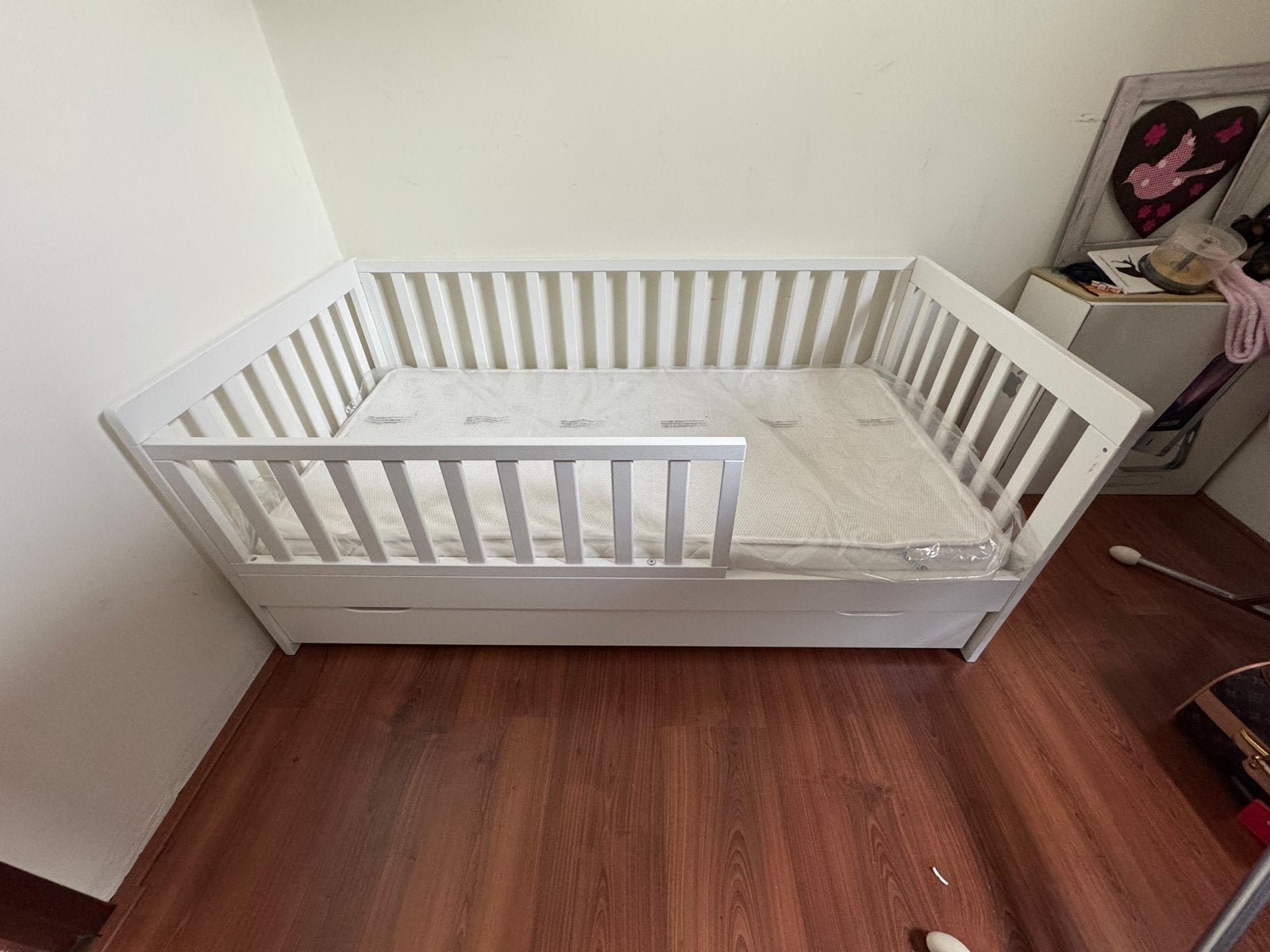 Petit Amelie kinderbedje 140x70cm met lade, Ophalen, 70 tot 85 cm, 140 tot 160 cm, Zo goed als nieuw