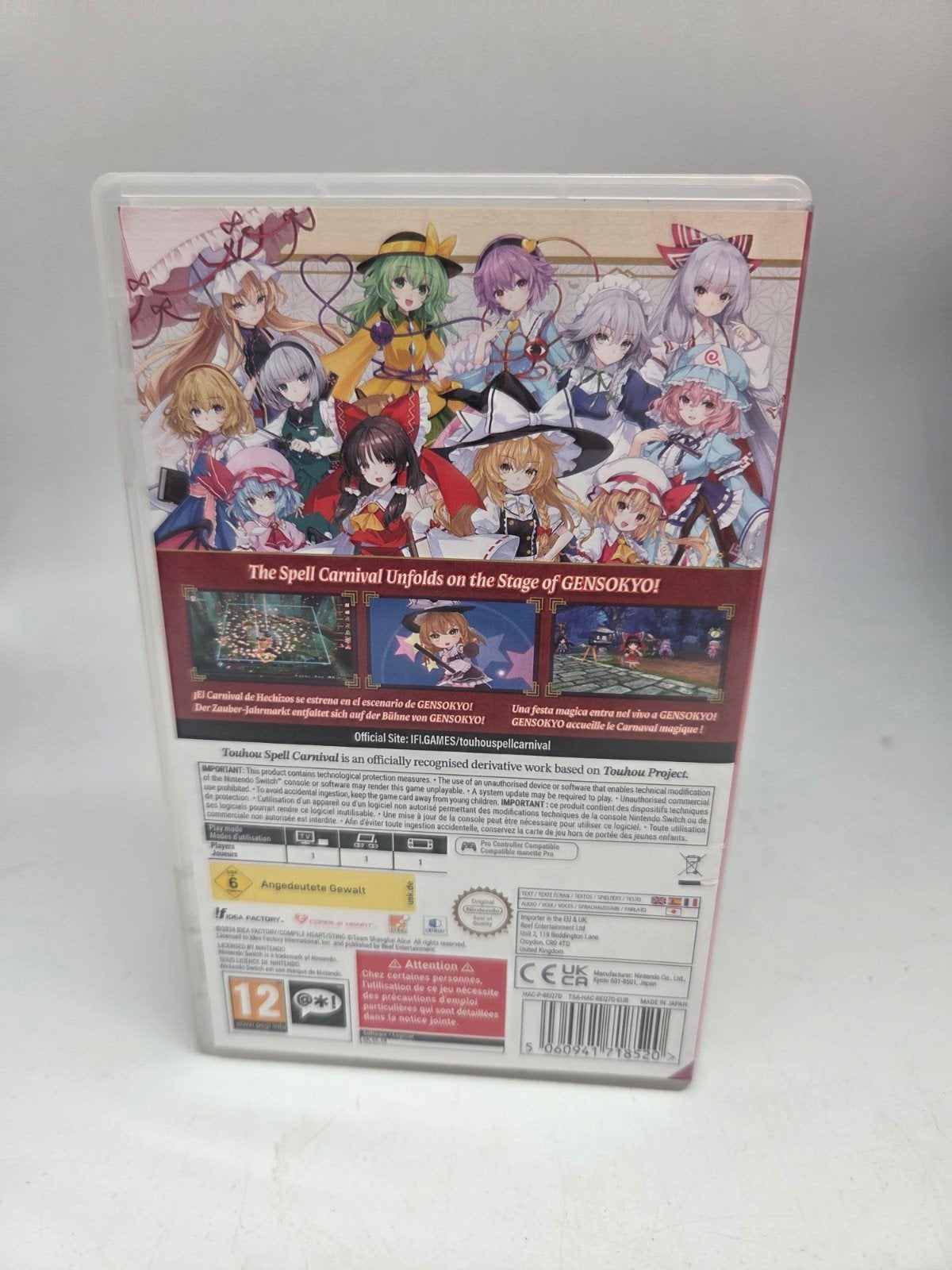 Touhou Spell Carnival Nintendo Switch, Ophalen of Verzenden, Zo goed als nieuw, Info@ideaf.co.jp, 2-10-12 Fujimi, Chiyoda-ku, Tokyo, Japan