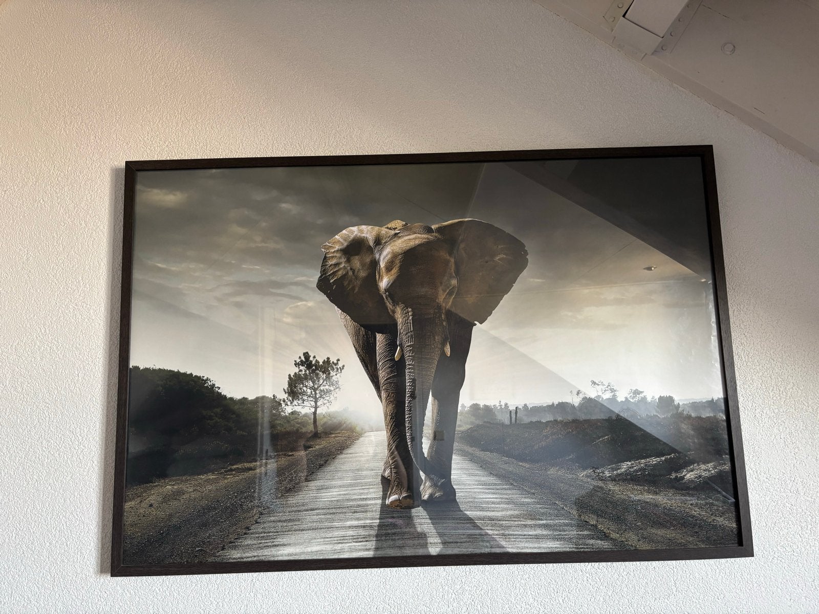 Fotolijst - 93x60 cm inclusief poster, Huis en Inrichting, Ophalen, 50 – 75, Gebruikt, Print