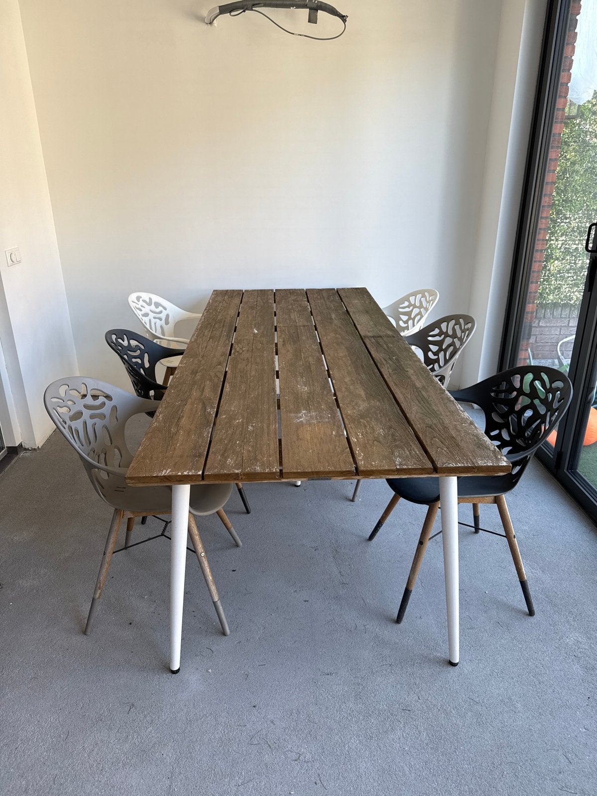 Teakhouten tuinset (tafel + 6 stoelen) - Lifestyle Garden, Ophalen, Gebruikt, Eettafel, 6 zitplaatsen