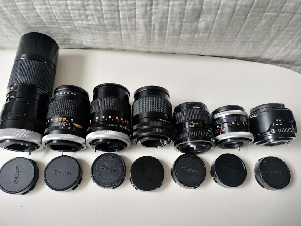 Canon FD FL lenzen 28mm 50mm 135mm 100-200mm f/2.8 1.8 3.5, Audio, Tv en Foto, Fotografie | Lenzen en Objectieven, Ophalen of Verzenden