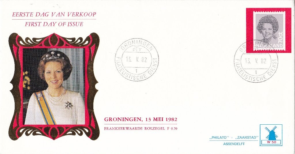 Philato – FDC – Koningin Beatrix – type Struycken - NVPH W50, Postzegels en Munten, Verzenden, Envelop