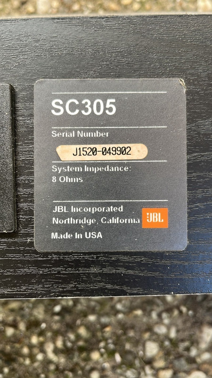 JBL SC305 Center Speaker - Goede staat, Ophalen, Gebruikt, JBL, Geschikt voor surround/home cinema