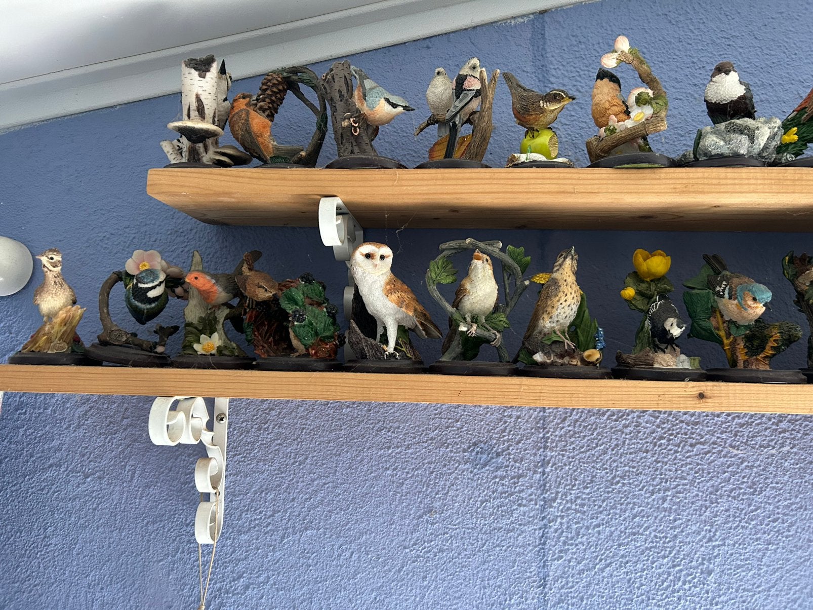 Handgeschilderde vogels 60 stuks, Verzamelen, Beelden en Beeldjes, Ophalen, Zo goed als nieuw, Dier