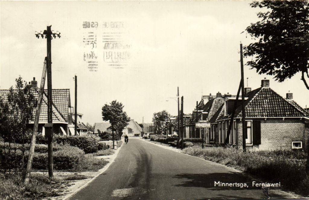 Minnertsga, Ferniawei - dorpsgezicht - 1961 gelopen, Verzenden, Voor 1920, Gelopen, Noord-Brabant