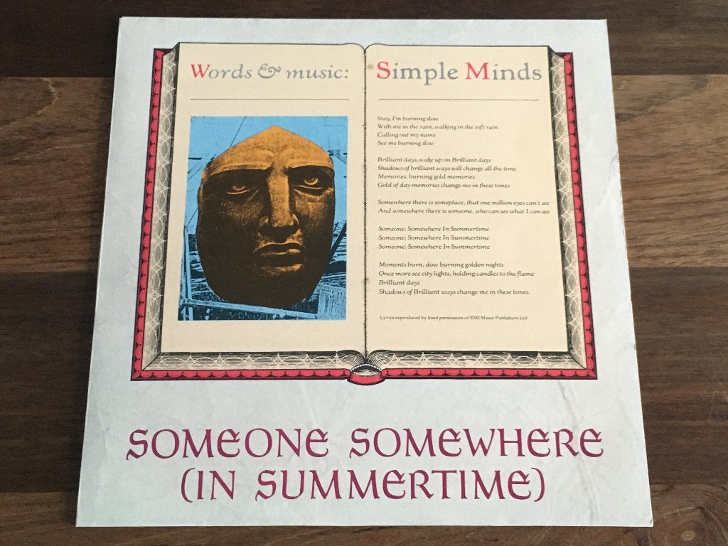 Vinyl Maxisingle Simple Minds Someone Somewhere In UK, Gebruikt, Ophalen of Verzenden, Pop, EP