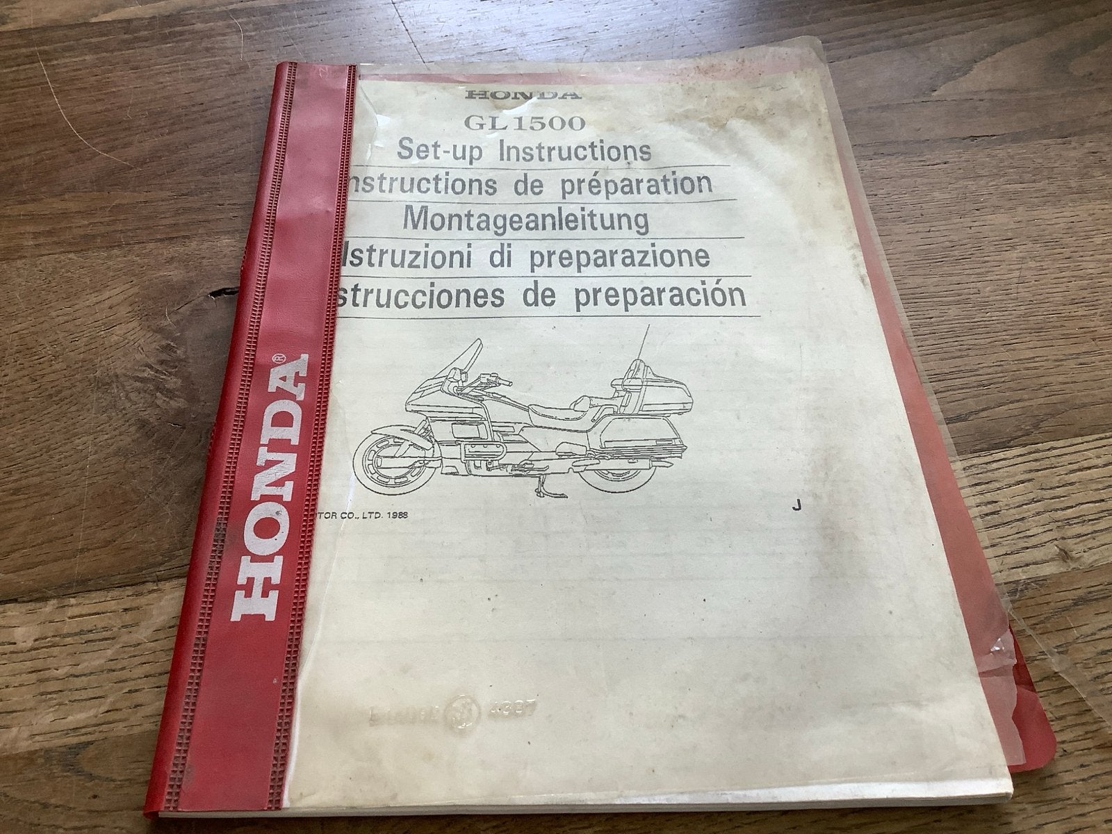 Honda GL1500 Set-up Instructies Handleiding uit 1988., Verzenden, Honda