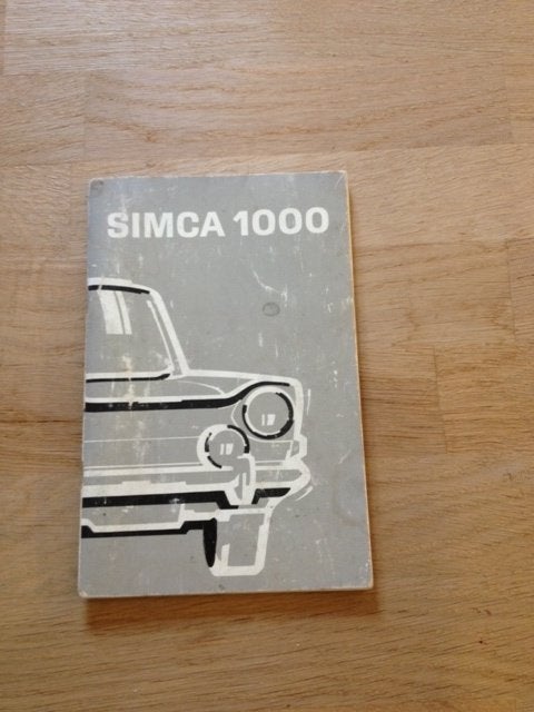 Simca 1000      Gebruikershandleiding      (1975,    NL), Ophalen of Verzenden