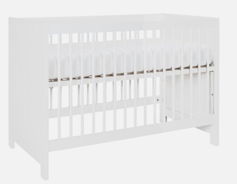 Wit ledikantje Europe Baby Vittoria III 60 x 120 cm, Ophalen, Zo goed als nieuw, Ledikant