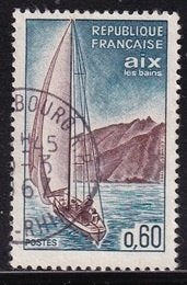 4830 - Frankrijk michel 1516 gestempeld , Zeilboot , Landsch, Verzenden, Gestempeld
