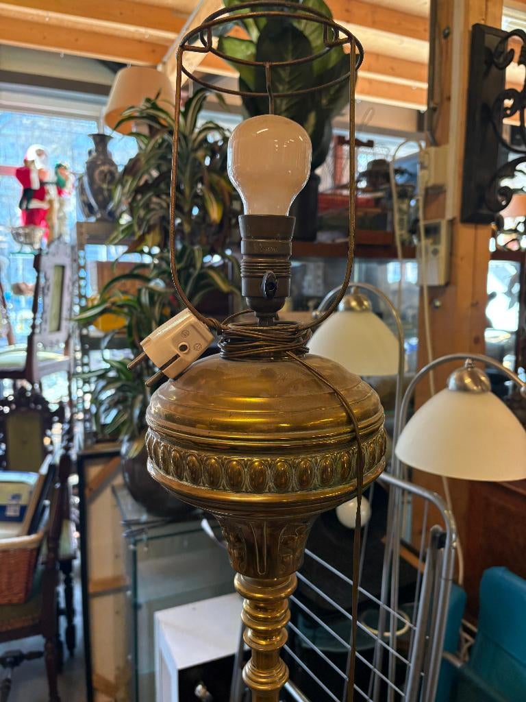 antieke vloerlamp, Antiek, Gebruikt, Ophalen of Verzenden, Stof