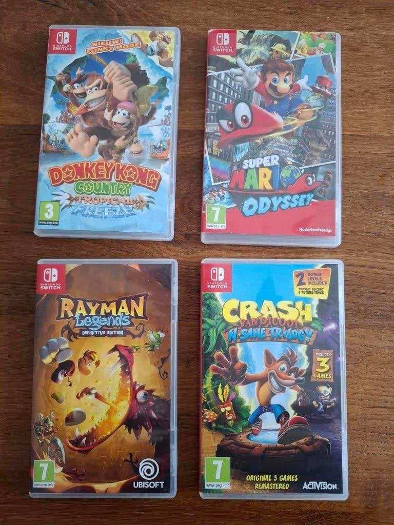 4 games Nintendo Switch, Spelcomputers en Games, Games | Nintendo Switch, Avontuur en Actie, 1 speler, Ophalen of Verzenden, Zo goed als nieuw