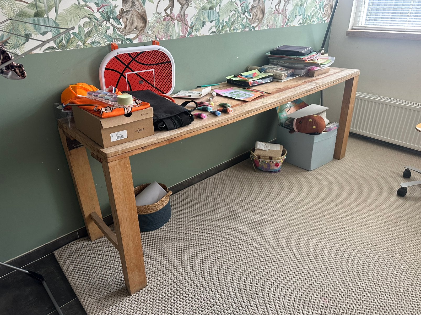 Houten Tafel / Bureau / tekentafel / Knutseltafel, Antiek en Kunst, Ophalen