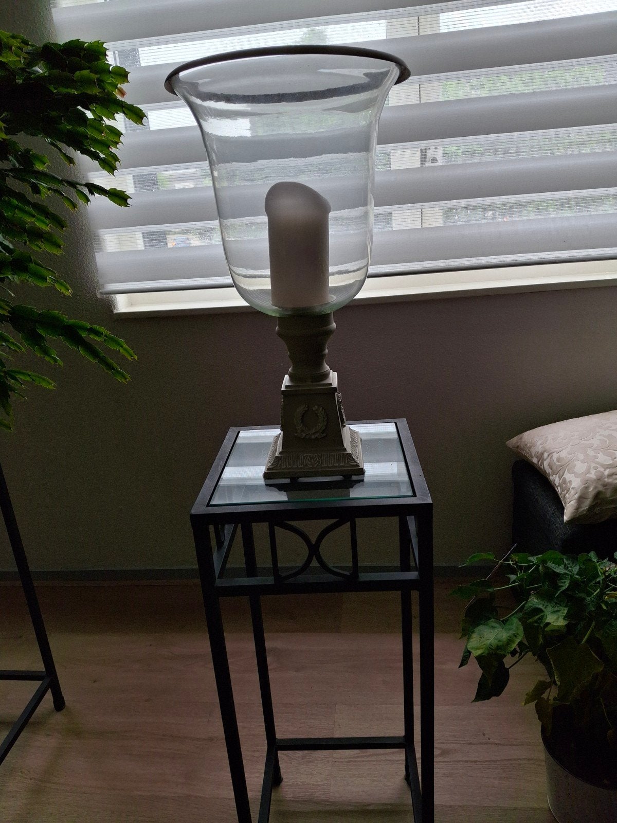 Windlicht set van 2,  hoogte 43cm, Ophalen, Gebruikt