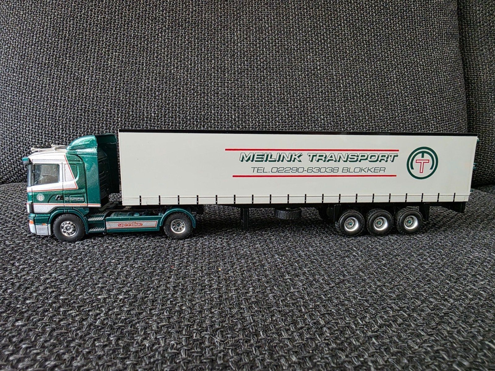 Scania 124L 400 Meilink Transport Tekno, Ophalen of Verzenden, Zo goed als nieuw, Bus of Vrachtwagen, Tekno