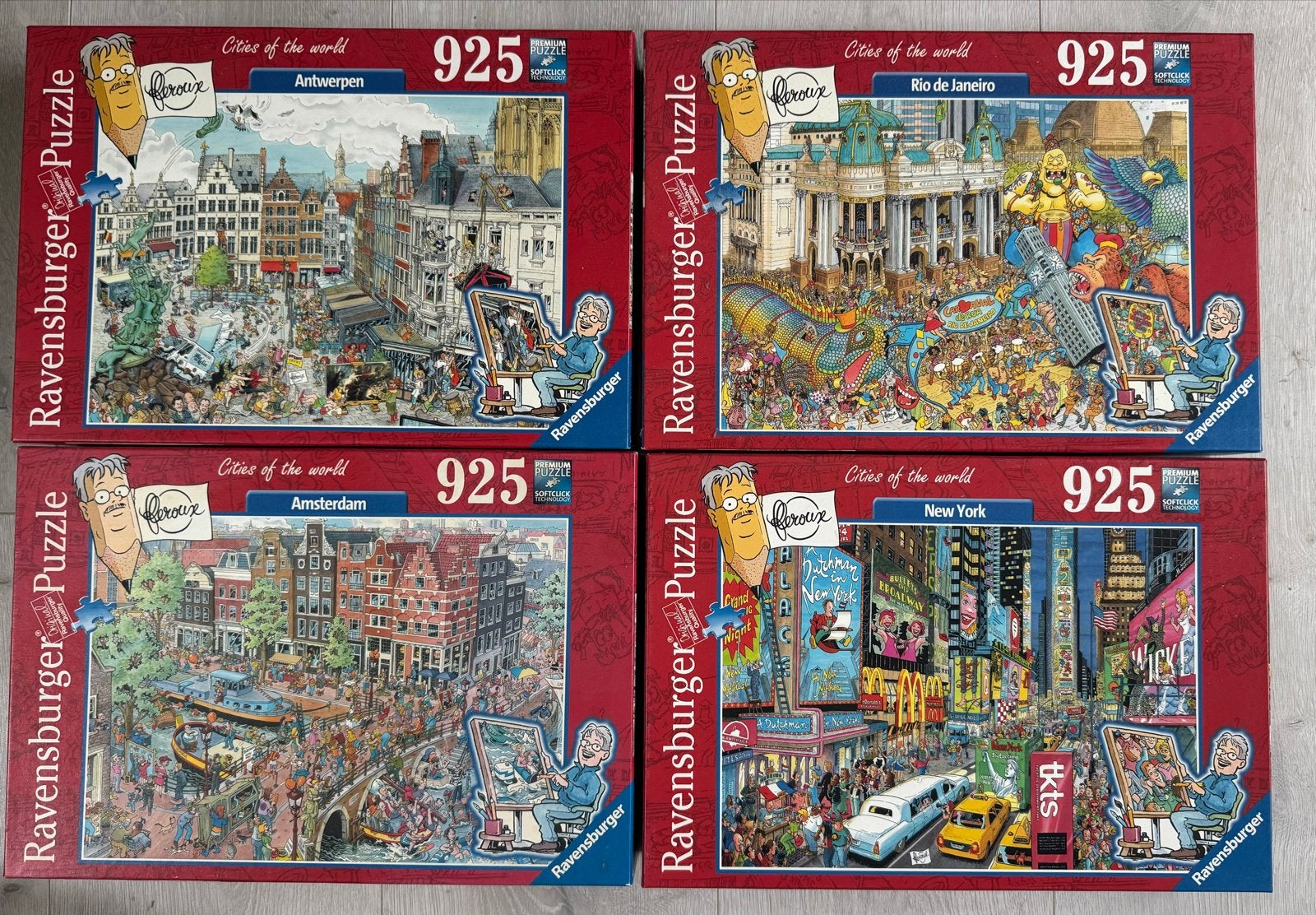 Ravensburger Cities of the World Puzzels (4x 925 stukjes), Ophalen, Meer dan 50 stukjes, Zo goed als nieuw, 6 jaar of ouder