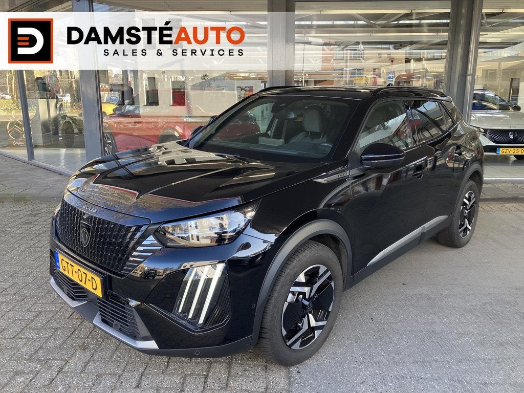 Peugeot 2008 1.2 Hybrid 145 GT | Pan.dak | Winterpack, Auto's, Gebruikt, Euro 6, 1199 cc, Zwart