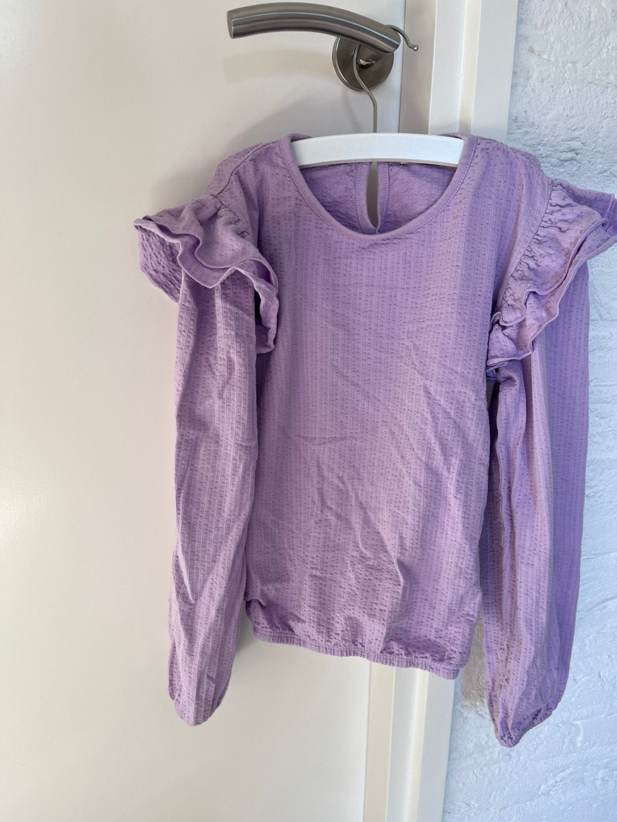 Mooi lila bloesje maat 134-140 WE, Kinderen en Baby's, Ophalen of Verzenden, Zo goed als nieuw, Meisje, Overhemd of Blouse