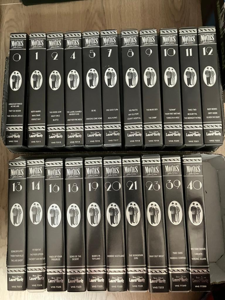 Laurel & Hardy 21 videobanden, Cd's en Dvd's, VHS | Film, Alle leeftijden, Ophalen of Verzenden, Zo goed als nieuw, Komedie