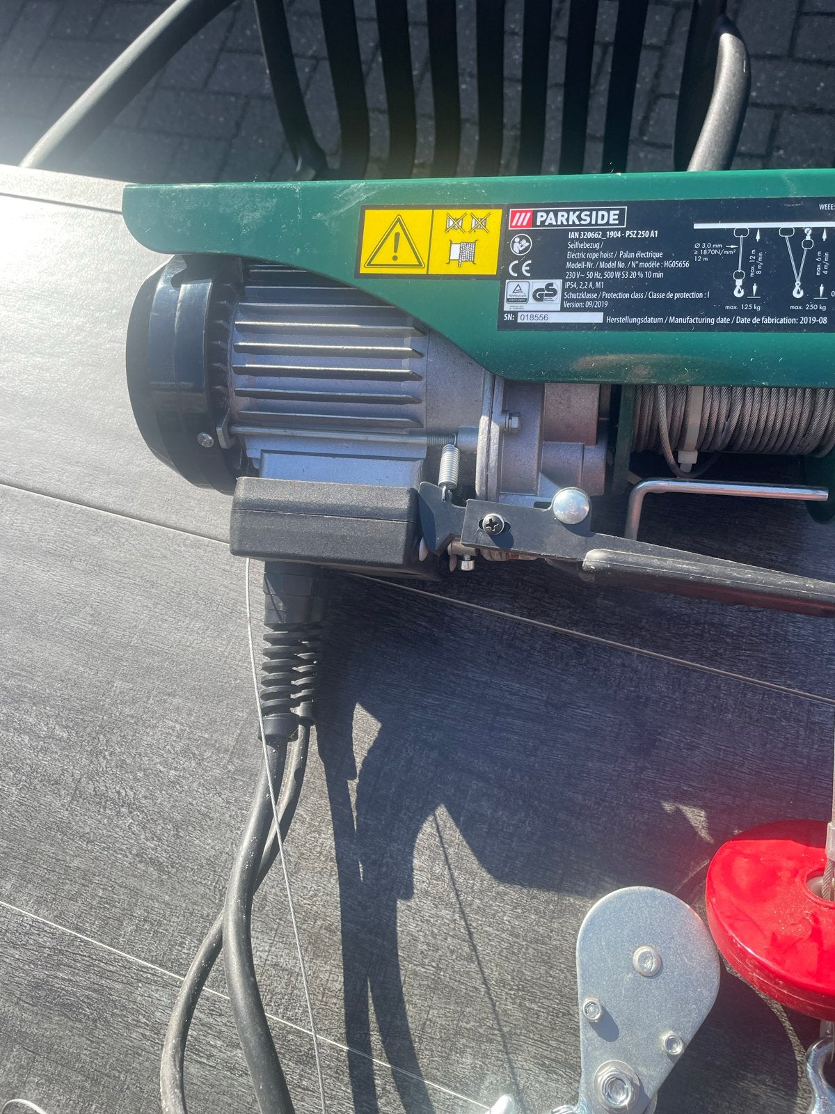Parkside Elektrische Kabeltakel - Nooit gebruikt, Ophalen, Zo goed als nieuw, Elektrisch